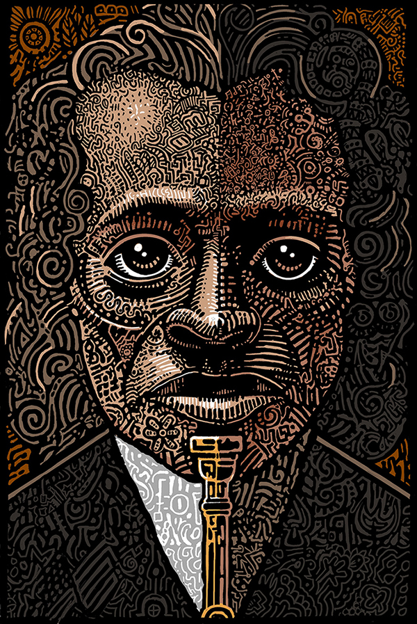 Abstract image of Miles Davis