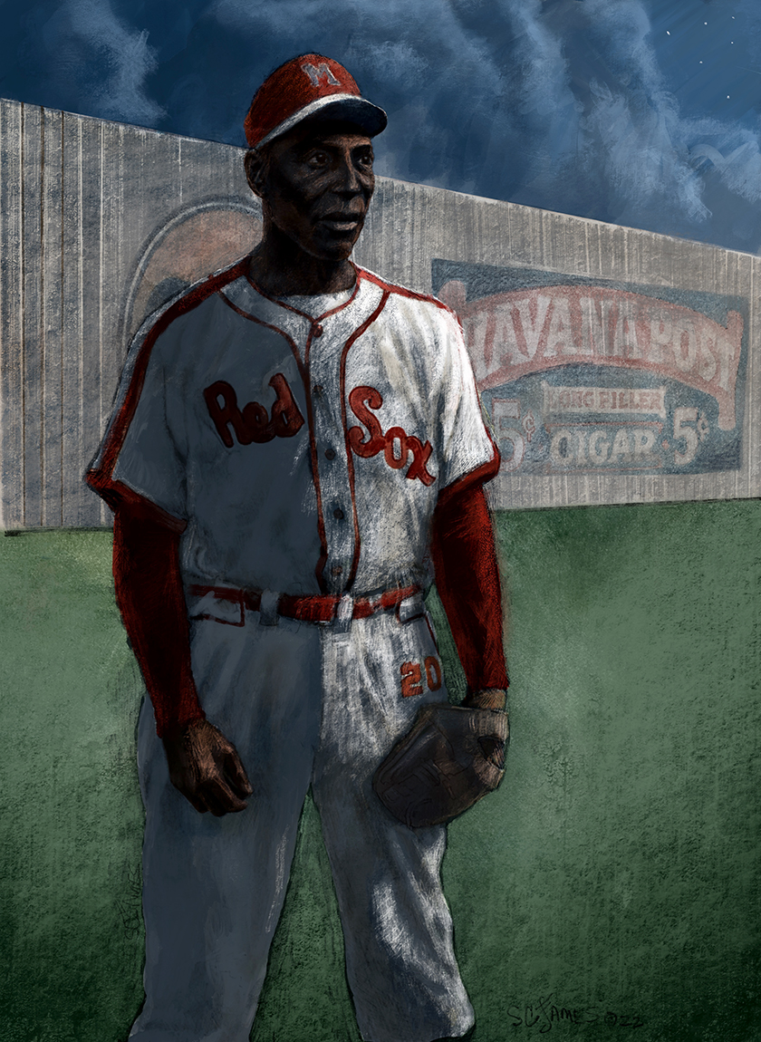 Negro League baseball at night